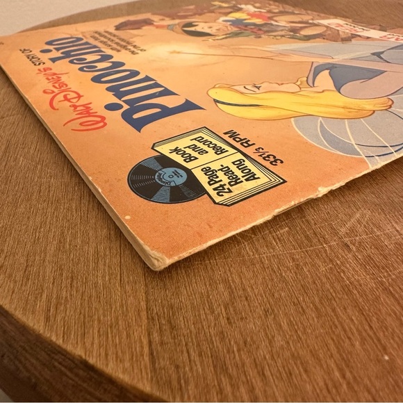 Vintage Disney Pinocchio #311 See Hear Read Record Book 33 1/3 RPM Songs Movie - Picture 14 of 16